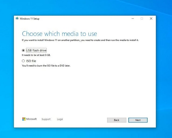 Install Windows 11 via Media Creation Tool